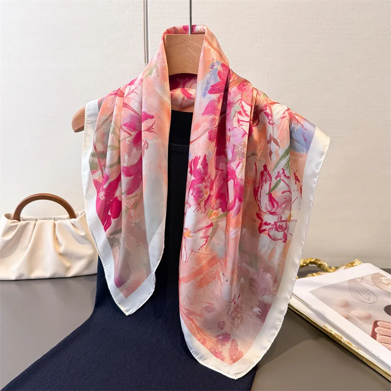 Luxury Bags For Travel - Imitation Square Scarf For Women Printed