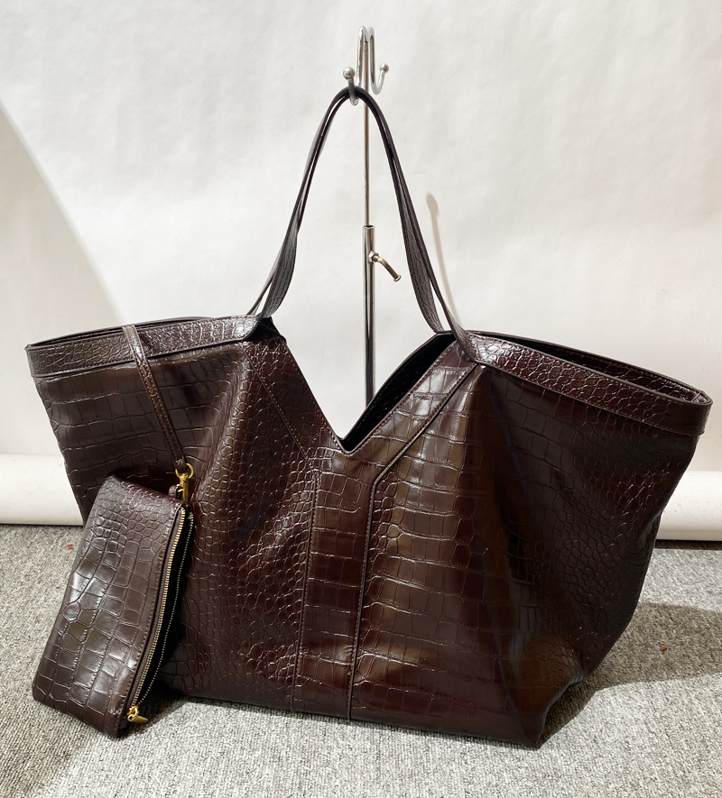 Luxury Bags 2026 - Oversized Crocodile Pattern Tote Bags For