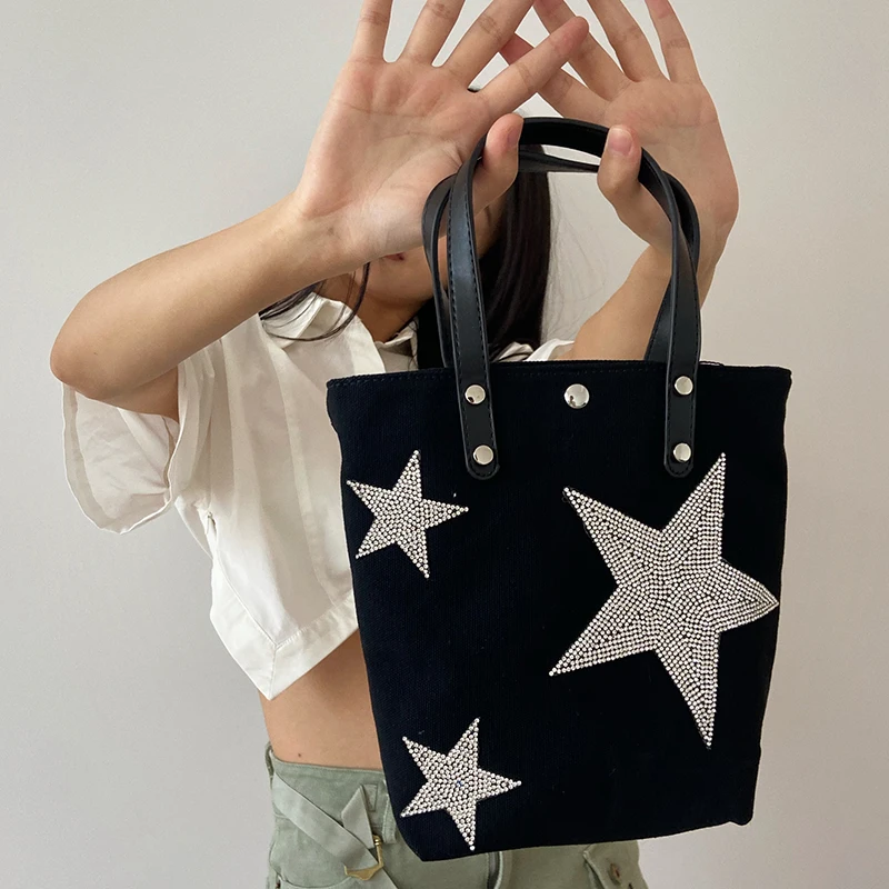 Luxury Bags Denim - Fashion Denim Women Handbags Luxury Diamonds