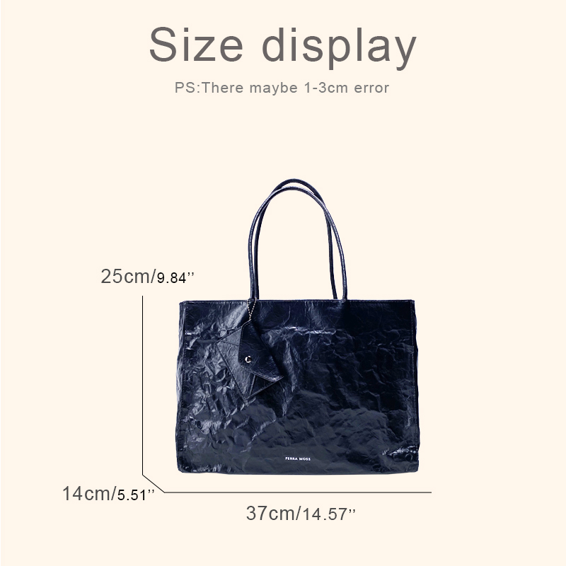 Korean Casual Kraft Paper Tote - Luxury Bags Tote recension och pris