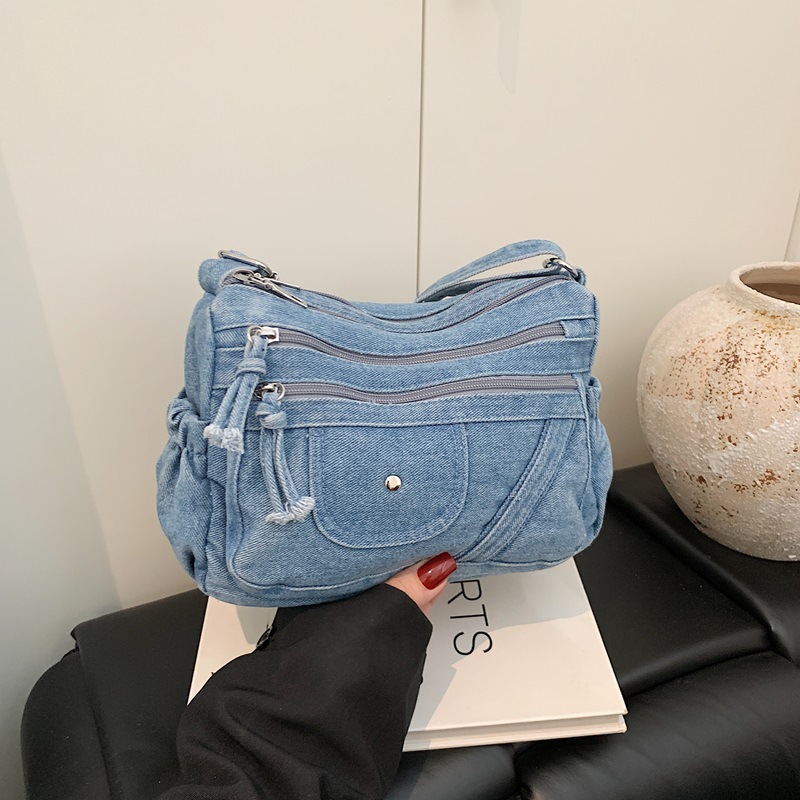 Street Style Retro Blue Denim  - Luxury Bags Denim recension och pris
