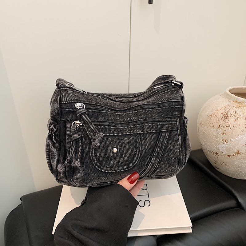 Street Style Retro Blue Denim  - Luxury Bags Denim recension och pris