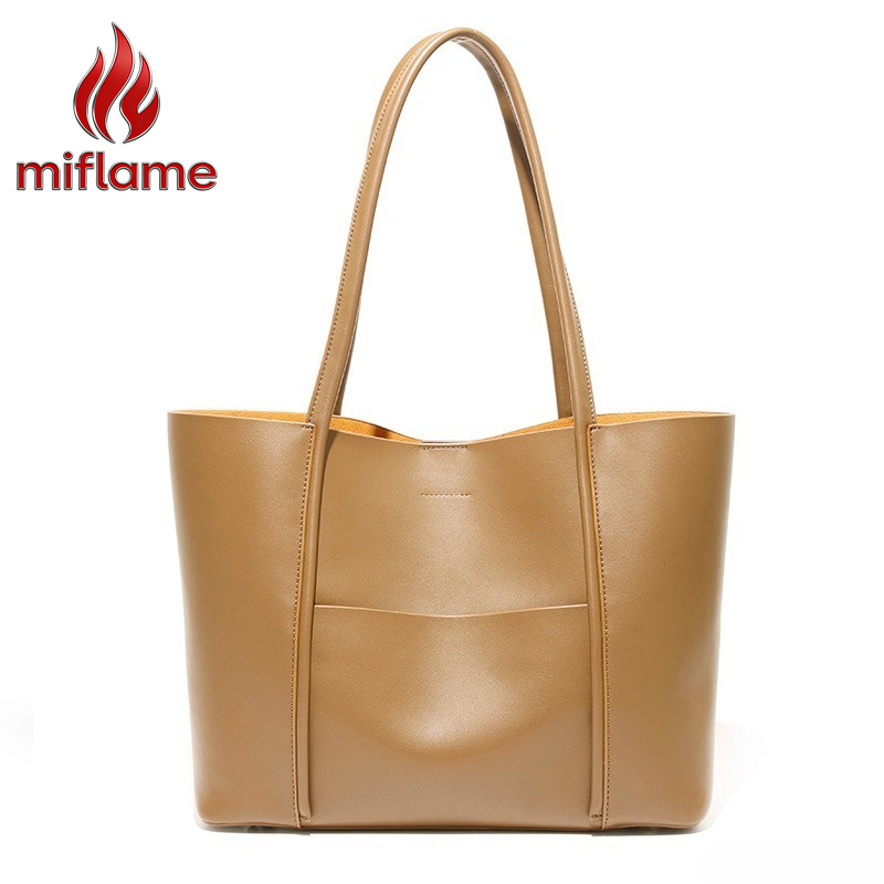 Genuine Leather Tote Bag for W - Quiet Luxury Bags Tote recension och pris