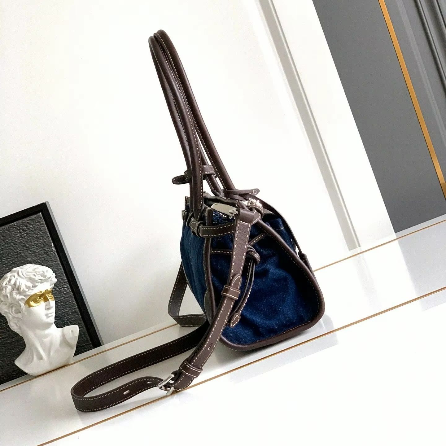 Denim Leather Mini Boston Hand - Luxury Bags Denim recension och pris