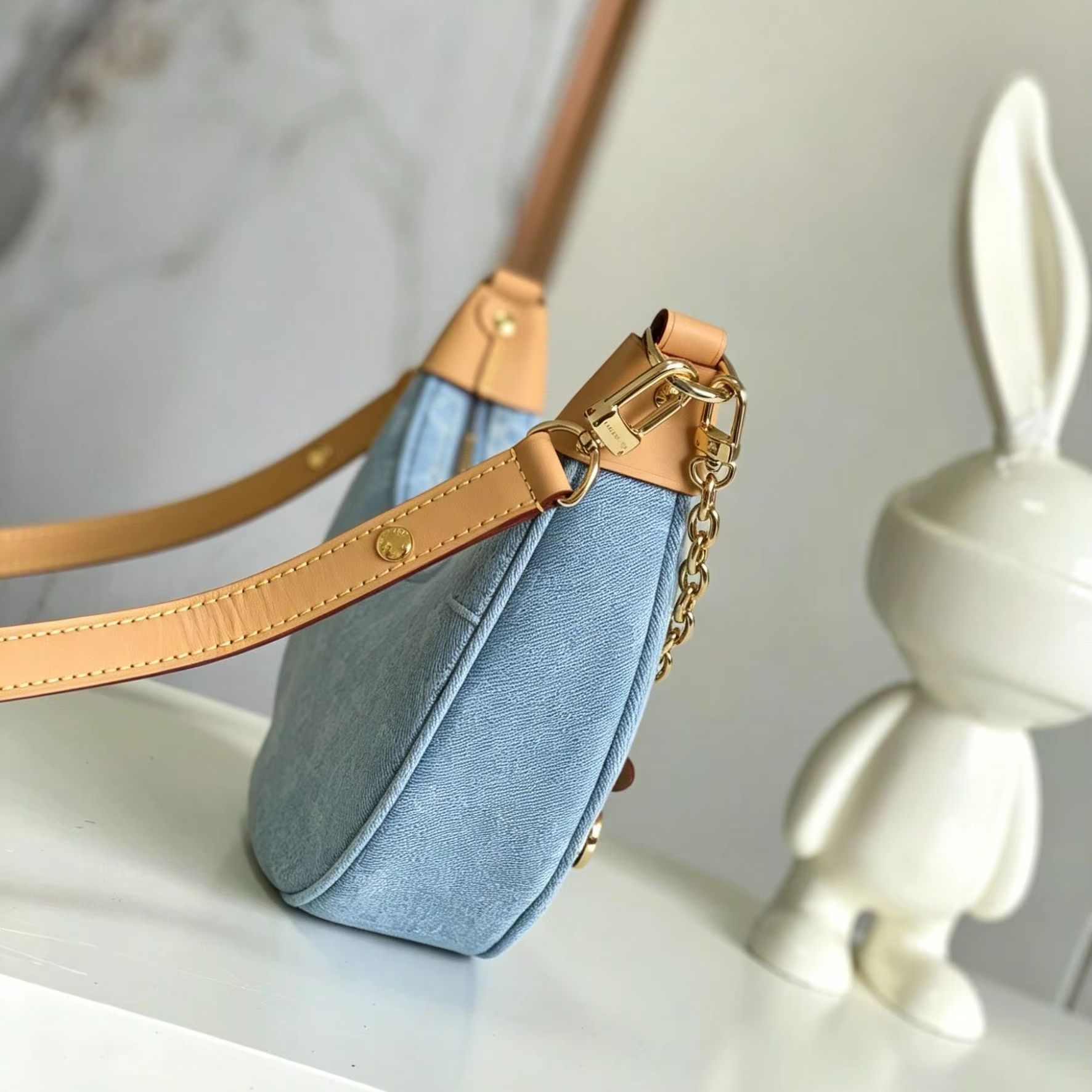 Light Blue Jacquard Denim Cres - Luxury Bags Denim recension och pris