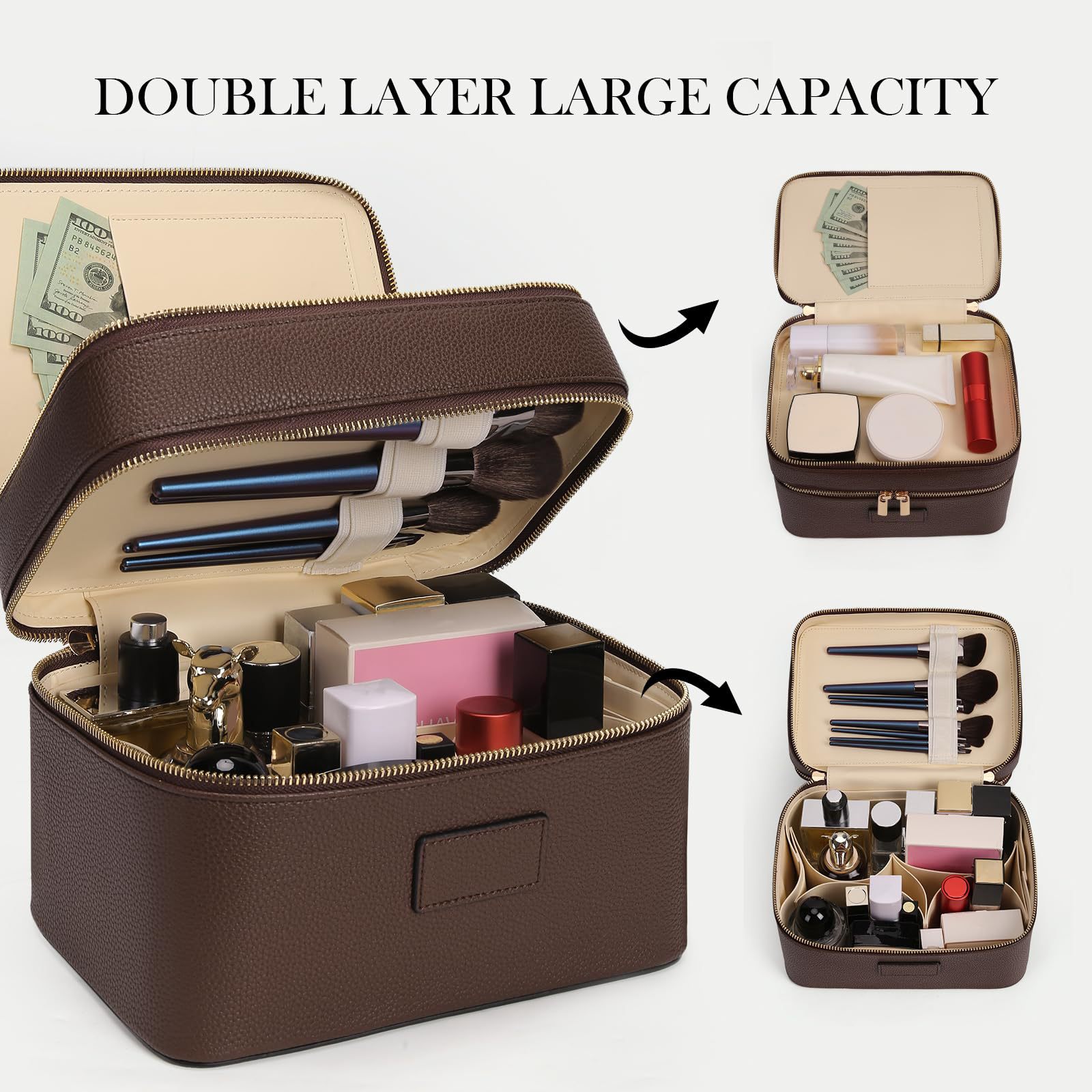 Large Capacity Double-layer Lu - Luxury Bags For Travel recension och pris