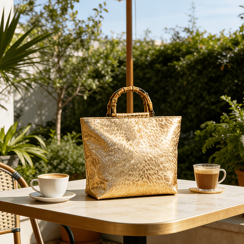 Light luxury metallic gold jac - Luxury Bags Tote recension och pris