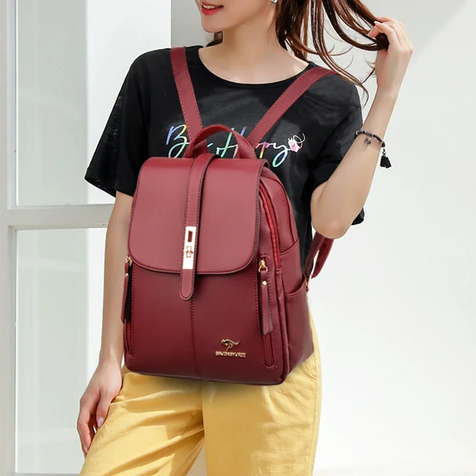 Women Leather Large Capacity B - Luxury Bags For Travel recension och pris